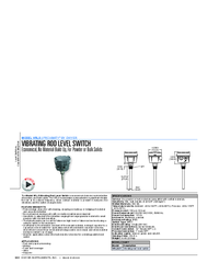 Thumbnail of document Data Sheet - VRLS - Vibrating Rod Level Switch